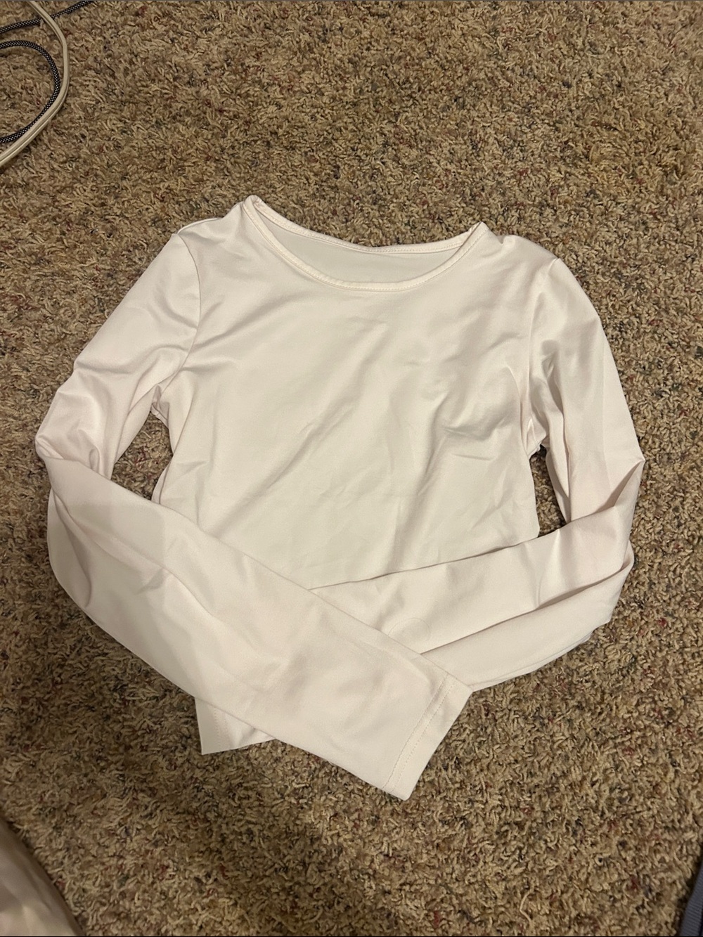 Kids' Long Sleeve Basic Tee - White